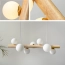 Lampa wisząca Żyrandol drewniany kule szklane – zdjęcie 3