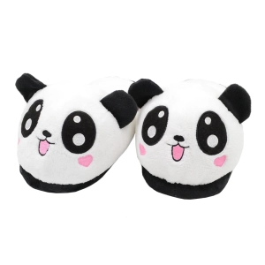 Kapcie panda wsuwane papcie pluszowe serduszka