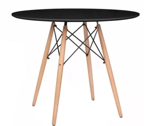 Nowoczesny okrągły stół 80cm modern czarny
