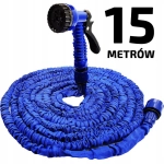 Wąż ogrodowy X-HOSE rozciągliwy pistolet 3,5-15m niebieski | GoGarden