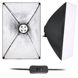 Lampa studyjna softbox z dyfuzorem na cztery żarówki