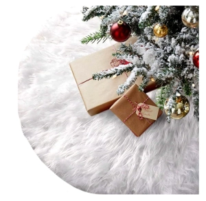 Dywanik pod choinkę mata 120cm fluffy futerko