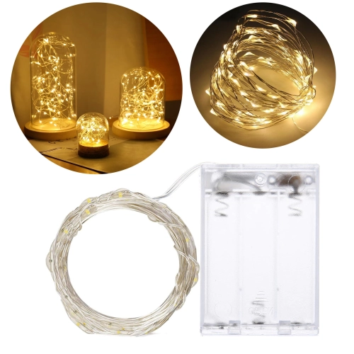 Druciki lampki LED żyłki diody choinkowe 100LED 10m