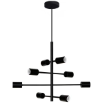Lampa wisząca loft 8 ramion – czarna