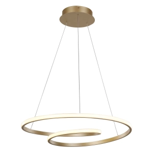 Lampa wisząca LED ring – złota pętla 60 cm, nowoczesny żyrandol