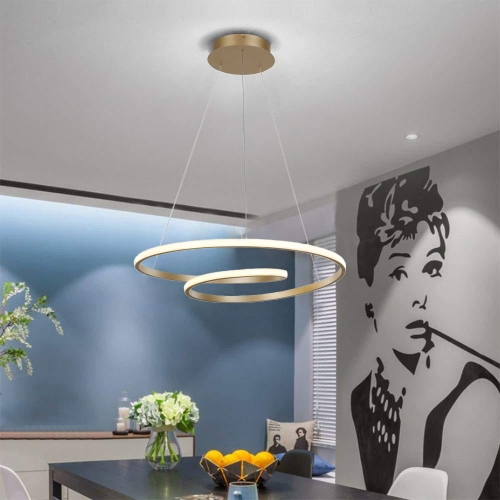 Lampa wisząca LED RING złota pętla żyrandol – zdjęcie 2