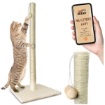 Wysoki drapak słupek z zabawkami