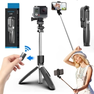 Kijek do selfie i statyw w jednym z pilotem na bluetooth 