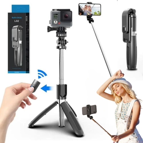 Kijek do selfie i statyw w jednym z pilotem na bluetooth