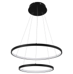 Lampa sufitowa LED 2 ringi czarna