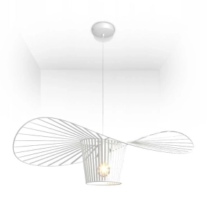 Lampa sufitowa kapelusz nowoczesna biała 60cm