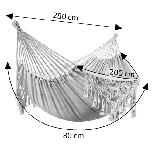 Hamak boho jednoosobowy kolory mocny – zdjęcie 2