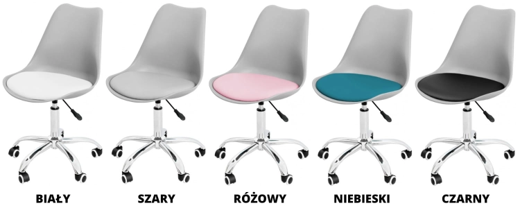 Fotel obrotowy biurowy krzesło biurowe obrotowe szare – zdjęcie 10