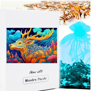 Puzzle drewniane renifer A3 262 elementy 