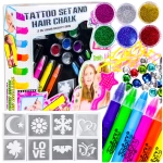 Zestaw zmywalnych mazaków do włosów i tatuaży