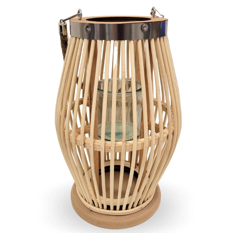Duży lampion bambusowy boho – zdjęcie 2