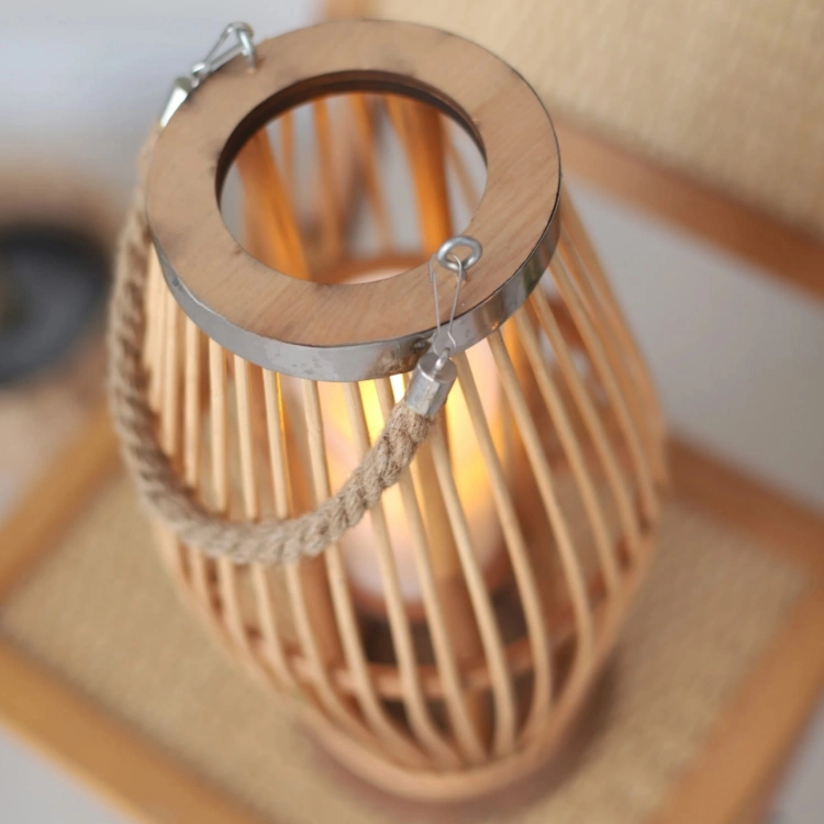 Duży lampion bambusowy boho – zdjęcie 8