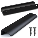 Uchwyt meblowy krawędziowy czarny Apollo 130 mm