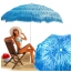 Niebieski hawajski parasol słomkowy