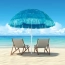 Niebieski hawajski parasol słomkowy – zdjęcie 4