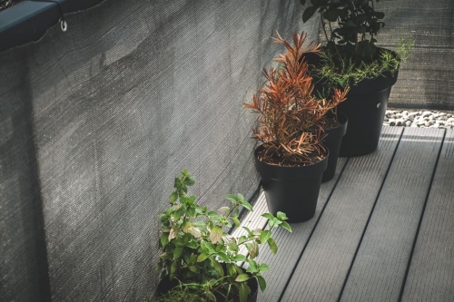 Osłona balkonowa ciemny szary 1x5m | GoGarden – zdjęcie 2