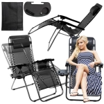 Leżak plażowy grawitacyjny NIGRA z podstawką