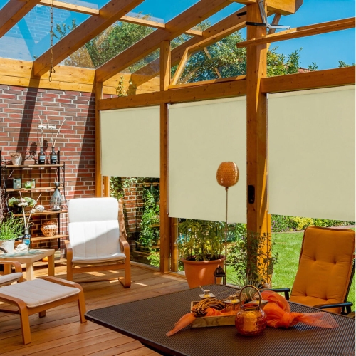 Markiza pionowa balkonowa 240 x 160 cm - beżowa | GoGarden – zdjęcie 2