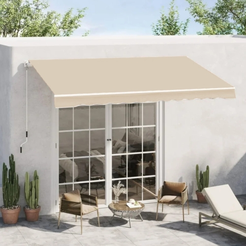 Markiza tarasowa beżowa 400 x 250 cm | GoGarden – zdjęcie 2