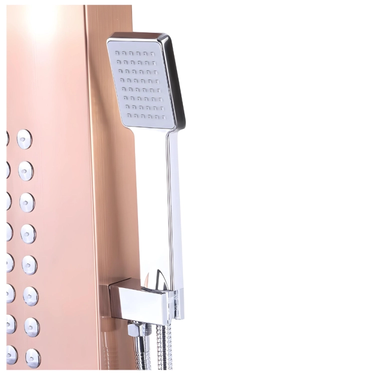 Bateria panel prysznicowy z hydromasażem- różowe złoto – zdjęcie 7