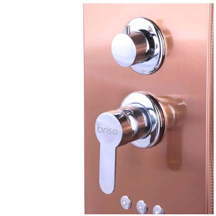 Bateria panel prysznicowy z hydromasażem- różowe złoto – zdjęcie 10