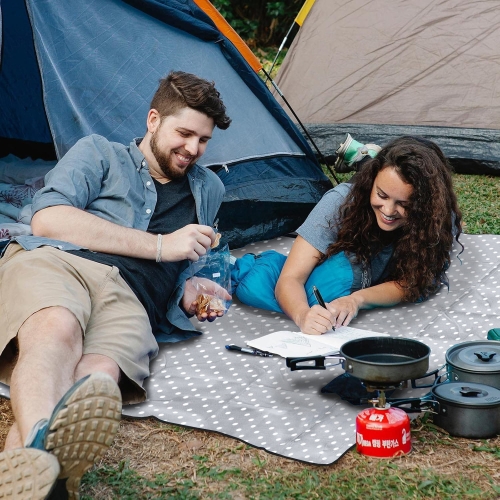 Koc piknikowy 200 x 200 groszki – zdjęcie 2
