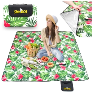 Koc piknikowy 200 x 200 kwiaty