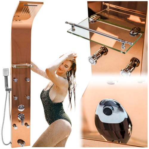 Bateria panel prysznicowy ROSE GOLD