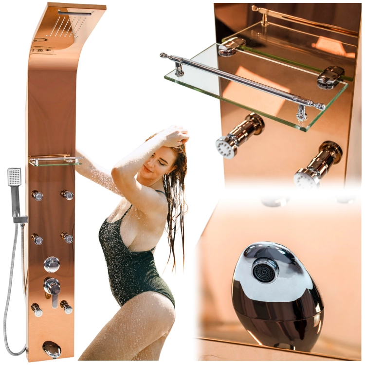 Bateria panel prysznicowy ROSE GOLD