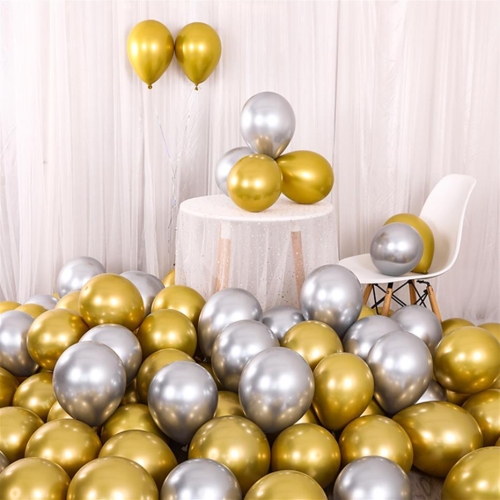 Balony metaliczne - złote srebrne – zdjęcie 2