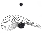 Żyrandol lampa wisząca kapelusz czarna 60cm
