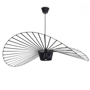 Żyrandol lampa wisząca kapelusz czarna 60cm