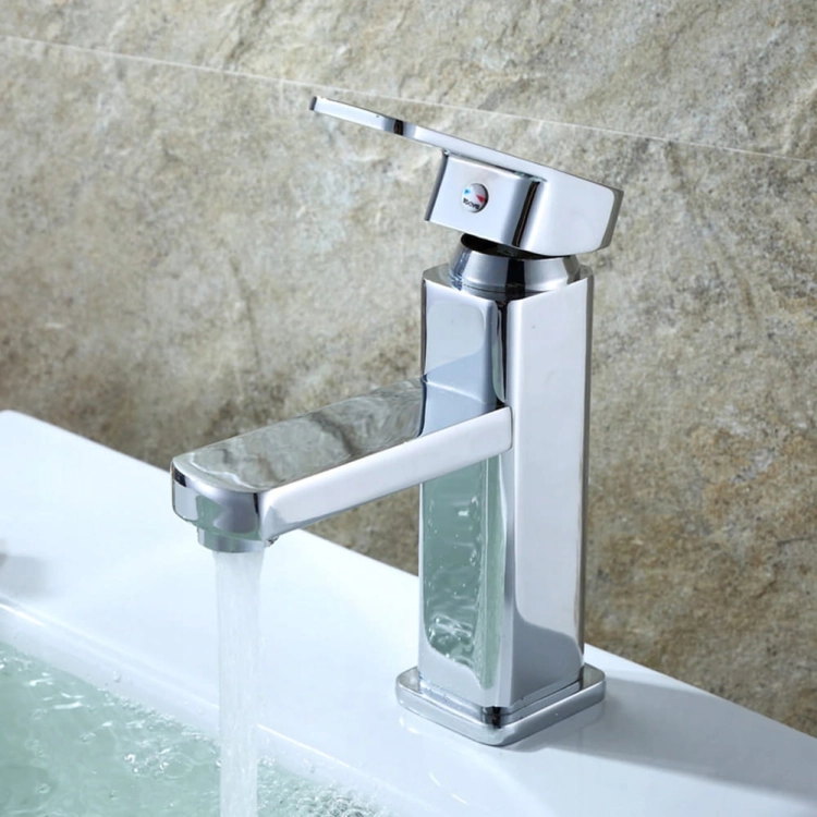 Bateria łazienkowa do umywalki kran - srebrna – zdjęcie 7