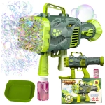 Duża bazooka do baniek zielona dinozaur