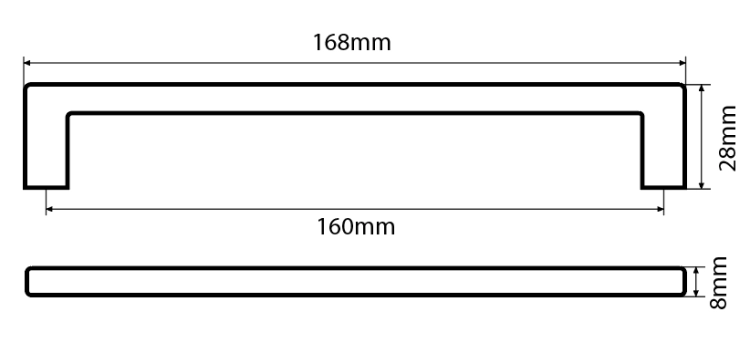 Uchwyt meblowy klasyczny do mebli szafek szuflad czarny matowy Jaxon 168 mm – zdjęcie 8