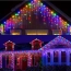 Lampki kurtyna światełka łańcuch świąteczne zewnętrzne sople 300 LED 12m – zdjęcie 9