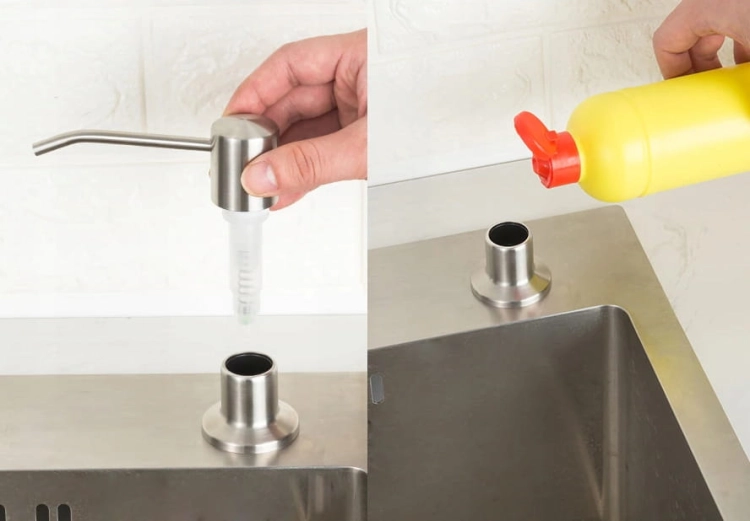 Dozownik na mydło płyn nablatowy 350ml – zdjęcie 8