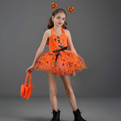 Przebranie halloween dla dziewczynki dynia – zdjęcie 2