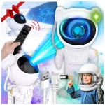 Projektor gwiazd nocna lampa kosmos LED rzutnik dla dzieci astronauta pilot