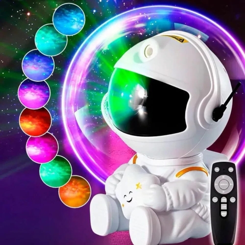 Projektor gwiazd rzutnik LED lampka nocna dla dzieci astronauta niebo pilot – zdjęcie 2