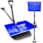 Łopata szufla do odśnieżania składana dwie rączki - niebieska