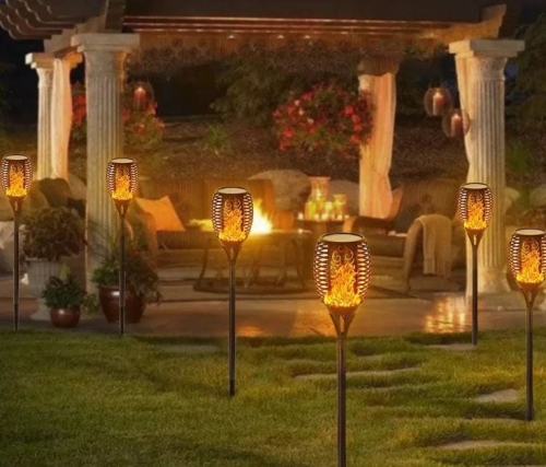 Lampy solarne pochodnie ogrodowe komplet led - 6 szt. | GoGarden – zdjęcie 2