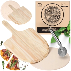 Kamień do pieczenia pizzy, deska i radełko | More&Deco