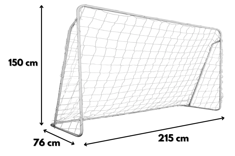 Bramka piłkarska metalowa do piłki nożnej 215 × 150 × 76 cm – zdjęcie 10