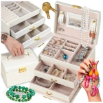 Szkatułka na biżuterię kuferek pudełko organizer biżuteria 